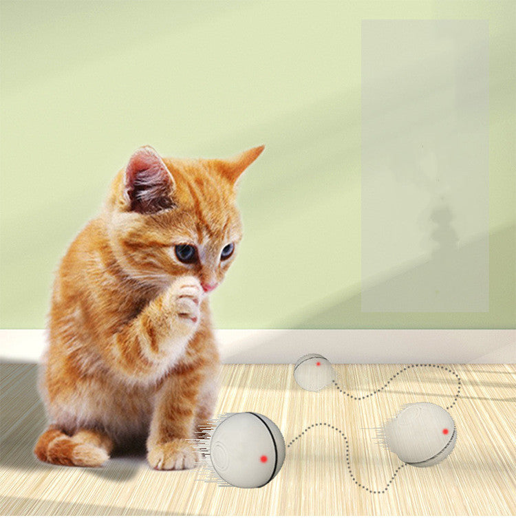 Unleash the Fun with the Electric Smart LED USB Rolling Flashing Pet Ball Toy!
